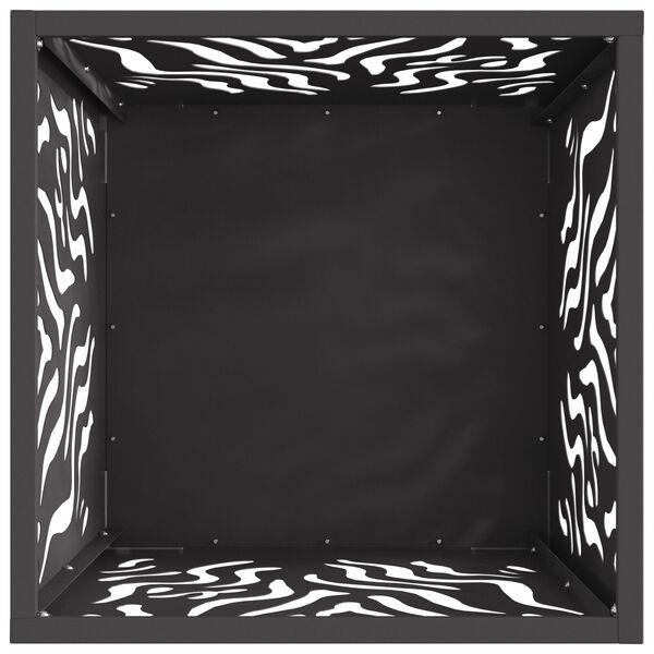vidaXL Τζάκι Τετράγωνο Μαύρο 40x40x40 εκ. Ατσάλι