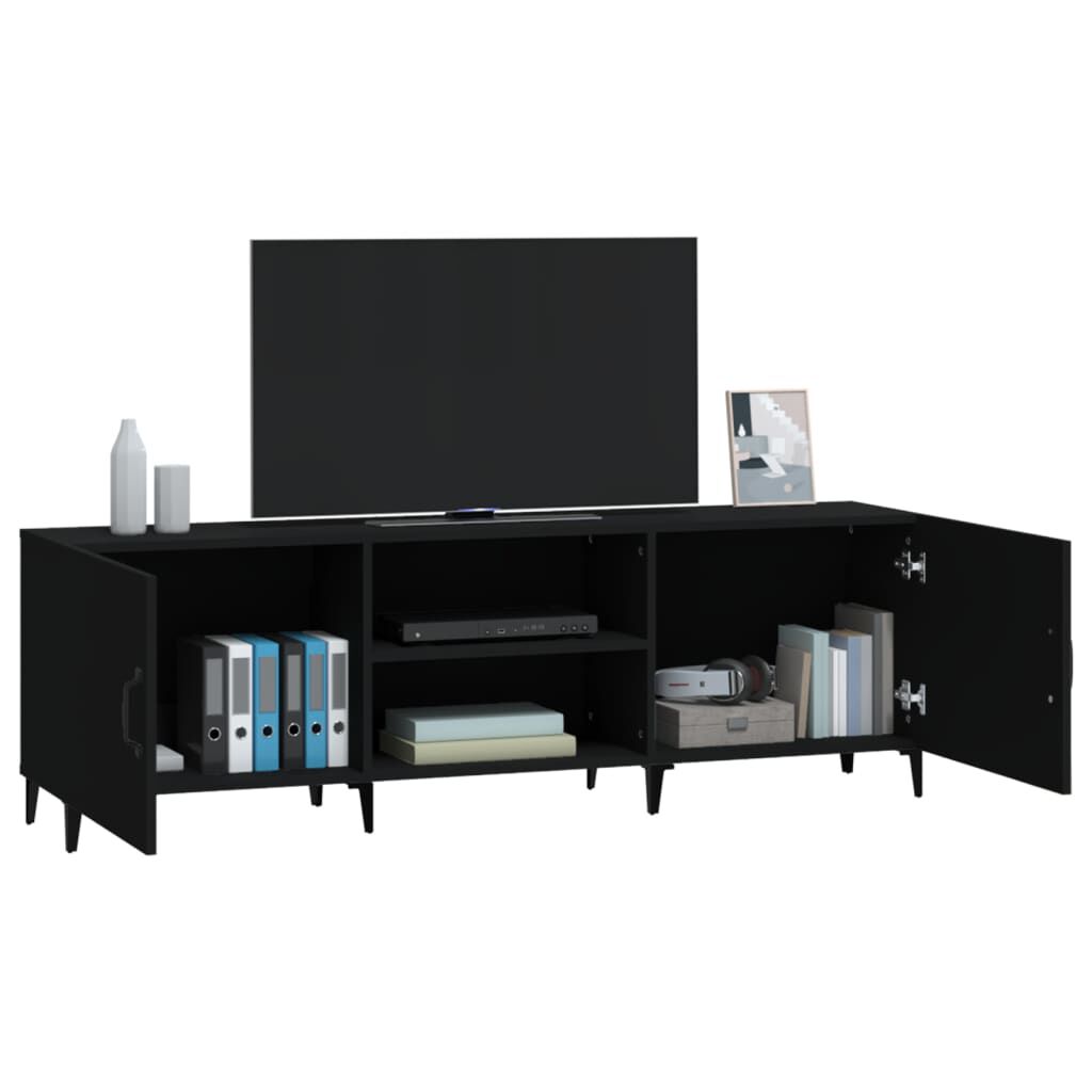 vidaXL Έπιπλο Τηλεόρασης Μαύρο 150x30x50 εκ. Επεξεργασμένο Ξύλο