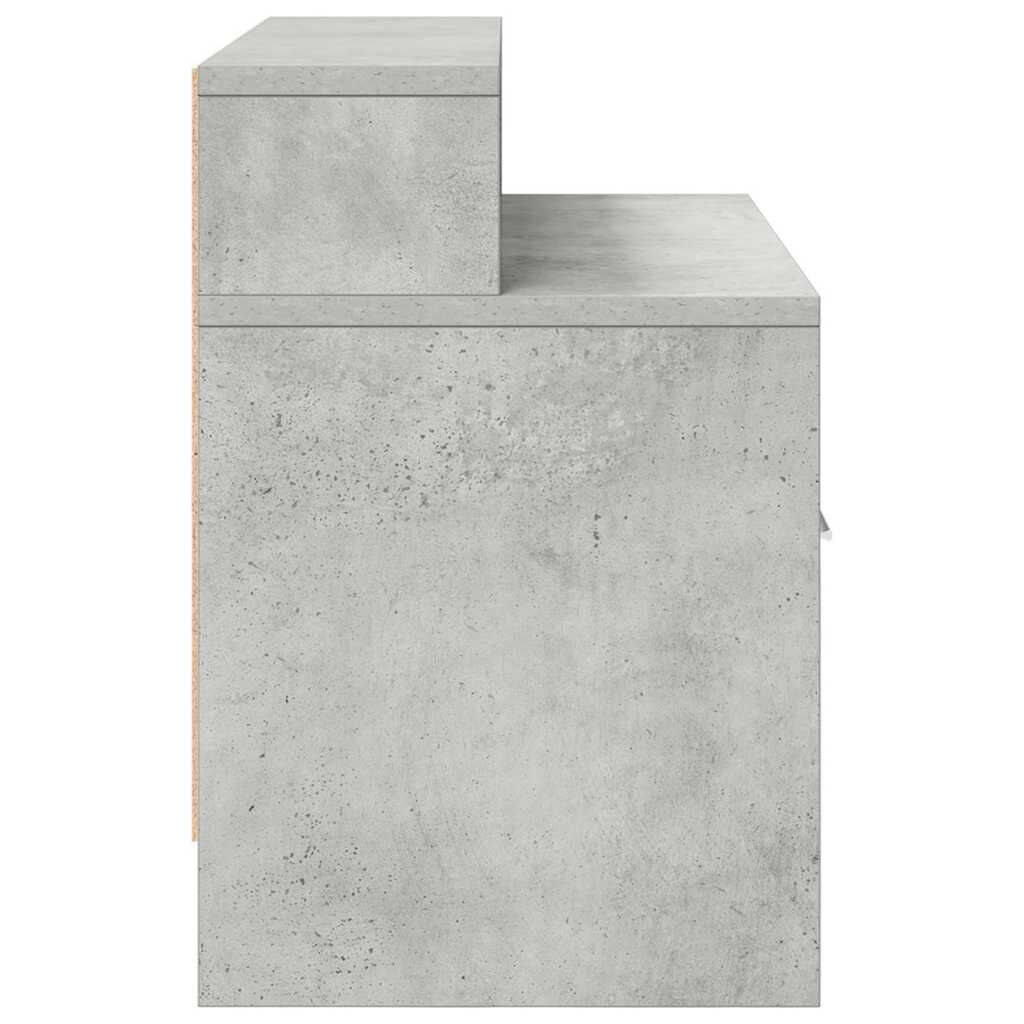 vidaXL Κομοδίνο με συρτάρι Γκρι Σκυροδέματος 51x31x47 εκ.