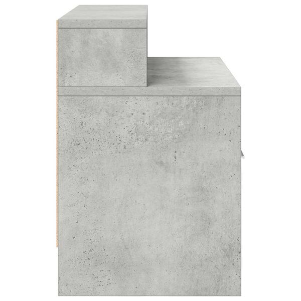 vidaXL Κομοδίνο με συρτάρι Γκρι Σκυροδέματος 51x31x47 εκ.