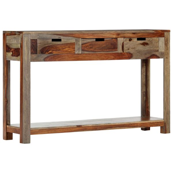 vidaXL Κονσόλα Τραπέζι με 3 Συρτάρια 120x30x75 εκ. Μασίφ Ξύλο Ακακίας