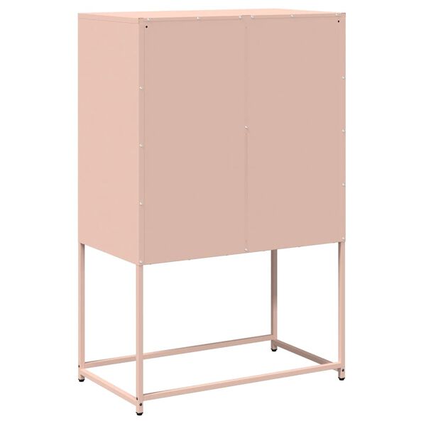 vidaXL Highboard Ροζ 68x39x107 cm Ατσάλι