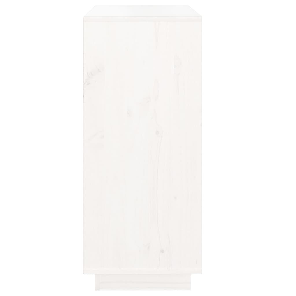 vidaXL Συρταριέρα Λευκή 70x34x80 εκ. από Μασίφ Ξύλο Πεύκου