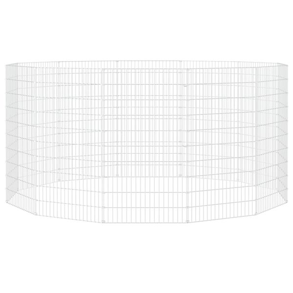 vidaXL Περίβλημα Ζώων Ελεύθερης Βοσκής 12 Πάνελ 54x100 εκ. από Γαλβανισμένο Σίδερο