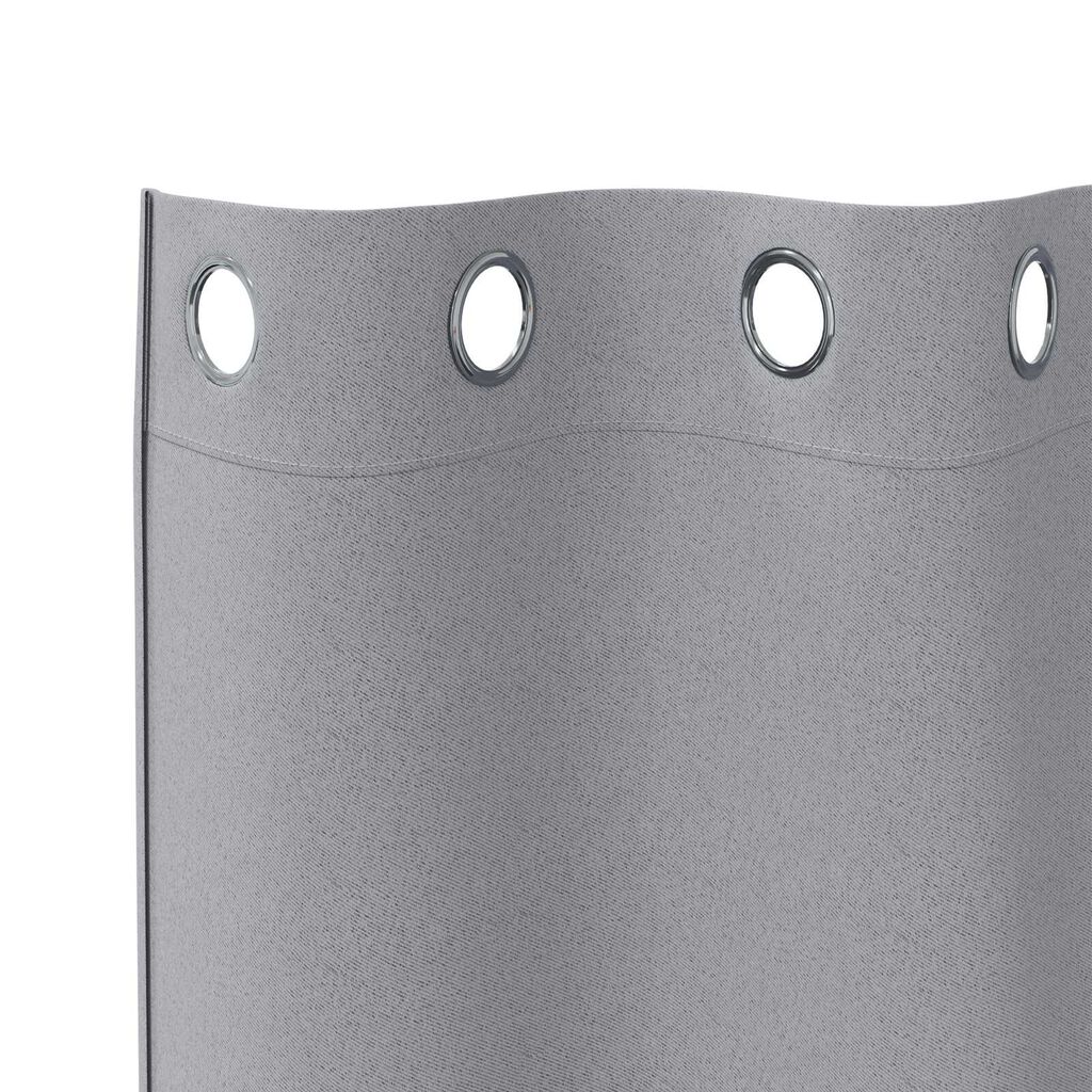 vidaXL Κουρτίνες 2 pcs Ανοιχτό γκρι 260 x 140 εκ. Πολυεστέρας