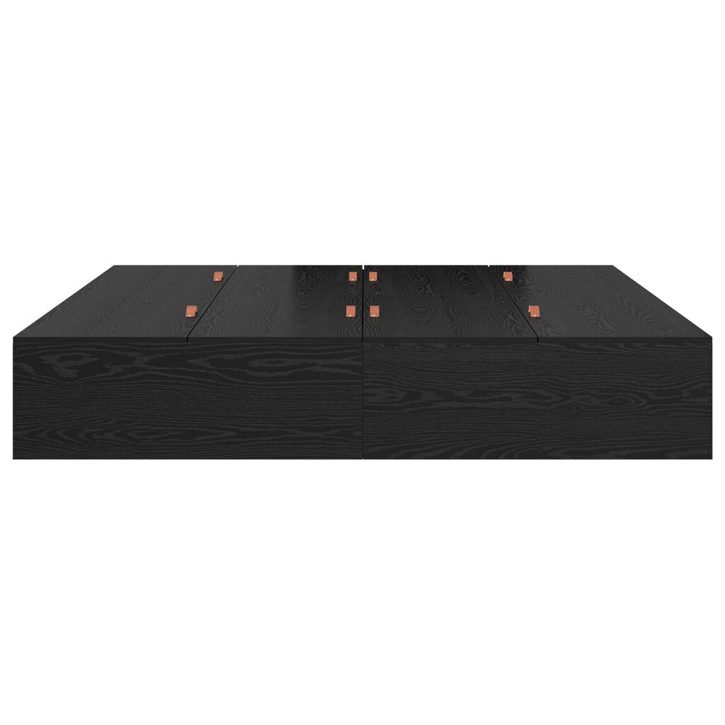 vidaXL Κρεβάτι Αποθήκευσης Μαύρος Δρυς 180x200 εκ