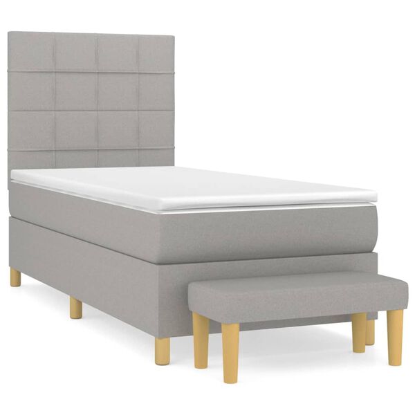 vidaXL &Kappa;&rho;&epsilon;&beta;ά&tau;&iota; Boxspring &mu;&epsilon; &Sigma;&tau;&rho;ώ&mu;&alpha; &Alpha;&nu;&omicron;&iota;&chi;&tau;ό &Gamma;&kappa;&rho;&iota; 90x200 &epsilon;&kappa;. &Upsilon;&phi;&alpha;&sigma;&mu;ά&tau;&iota;&nu;&omicron;
