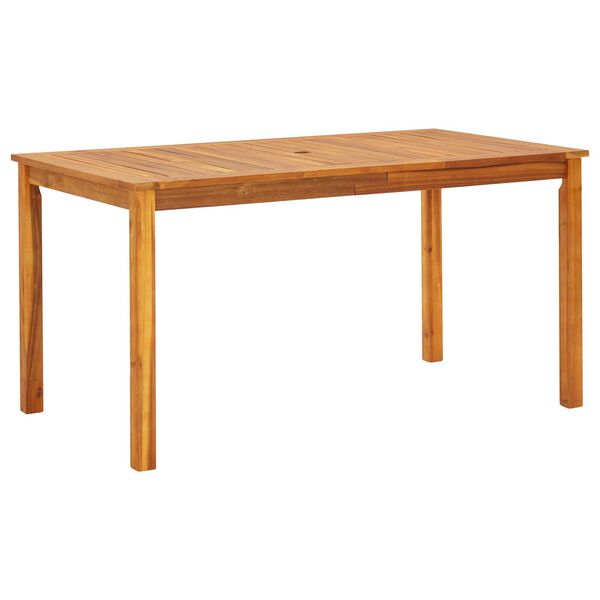 vidaXL Σετ Τραπεζαρίας Κήπου 7 pcs Μαύρο 140 x 80 x 74 cm