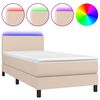 vidaXL &Kappa;&rho;&epsilon;&beta;ά&tau;&iota; Boxspring &Sigma;&tau;&rho;ώ&mu;&alpha;&LED &Kappa;&alpha;&pi;&omicron;&upsilon;&tau;&sigma;ί&nu;&omicron; 90x200 &epsilon;&kappa;. &Sigma;&upsilon;&nu;&theta;. &Delta;έ&rho;&mu;&alpha;