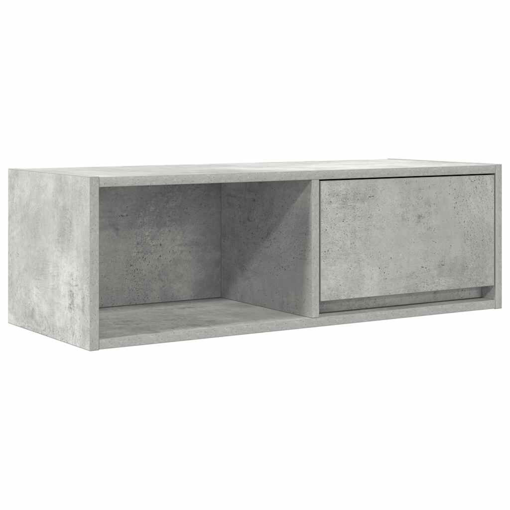 vidaXL Έπιπλο Τηλεόρασης Γκρι Σκυροδέματος 80x31x25,5εκ. Επεξεργ. Ξύλο