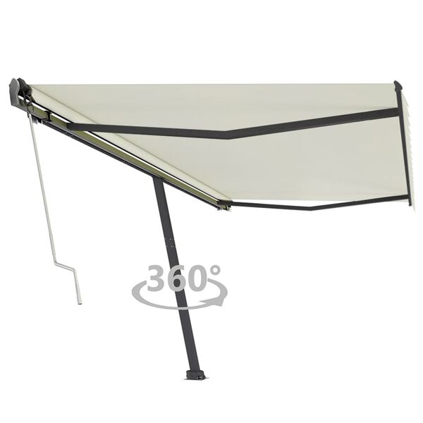 vidaXL Τέντα Αυτόματη Ανεξάρτητη Κρεμ 500 x 350 εκ.