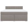 vidaXL Κρεβάτι Boxspring με Στρώμα Taupe 180x200 εκ. Υφασμάτινο