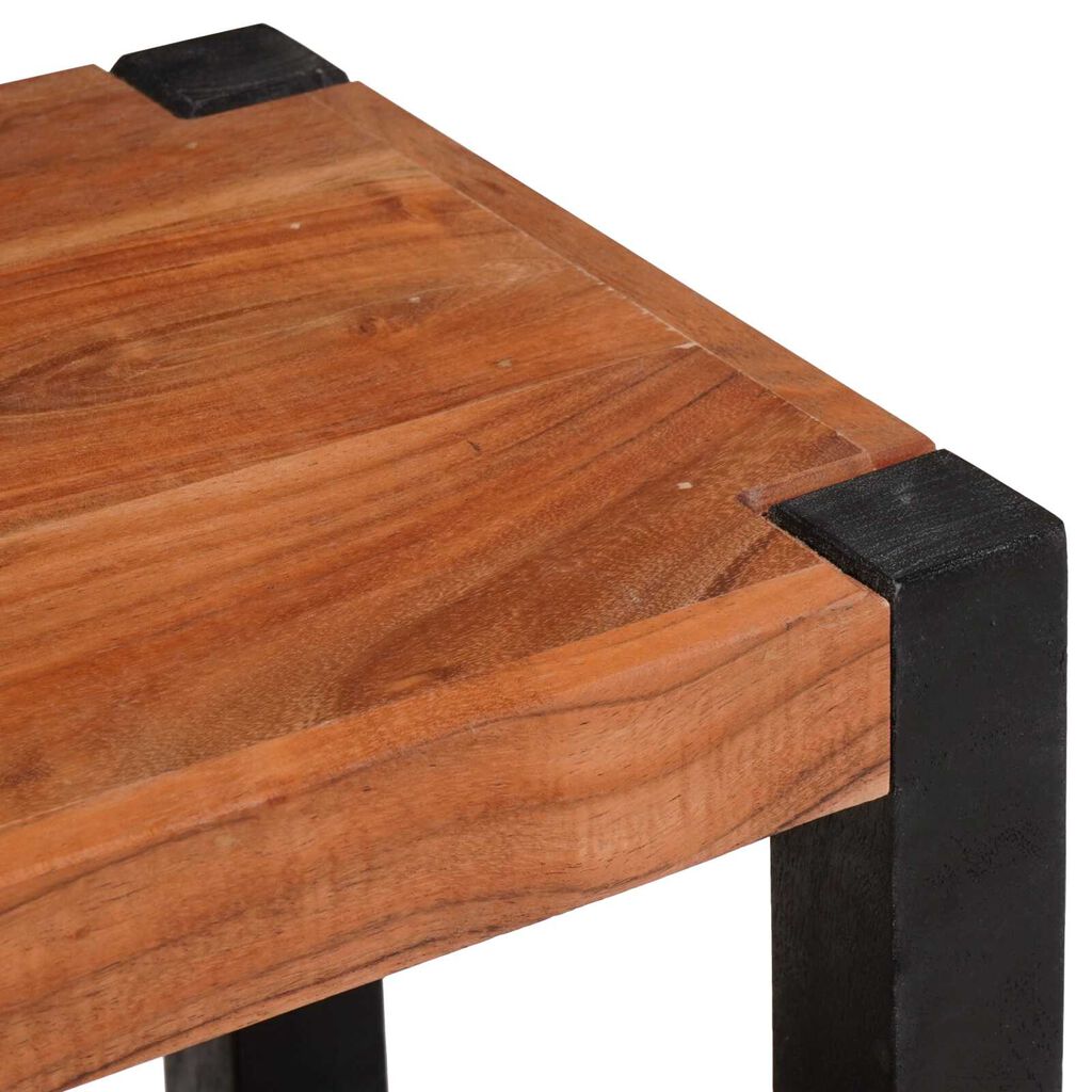 vidaXL Βιβλιοθήκη Καφέ, Μαύρο 50 x 30 x 40 εκ. Στερεό Ξύλο Ακακίας