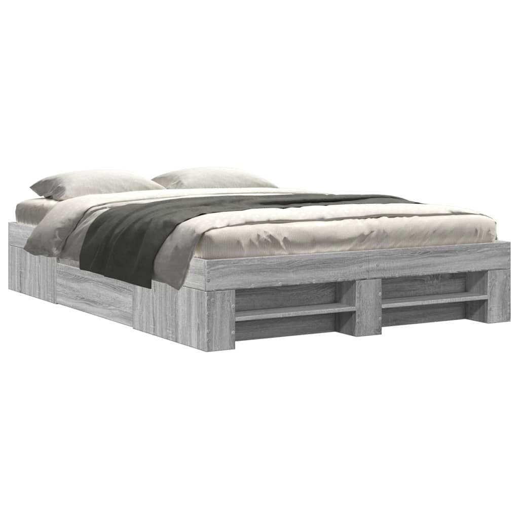 vidaXL Πλαίσιο Κρεβατιού Γκρι Sonoma 120x200 εκ. Επεξεργασμένο Ξύλο