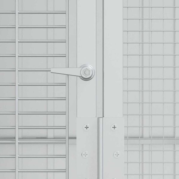 vidaXL Κλουβί Πουλιών Γκρι 215 x 310 x 247 εκ. Γαλβανισμένος χάλυβας