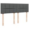 vidaXL Κρεβάτι Boxspring με Στρώμα Σκούρο Γκρι 160x200 εκ Υφασμάτινο