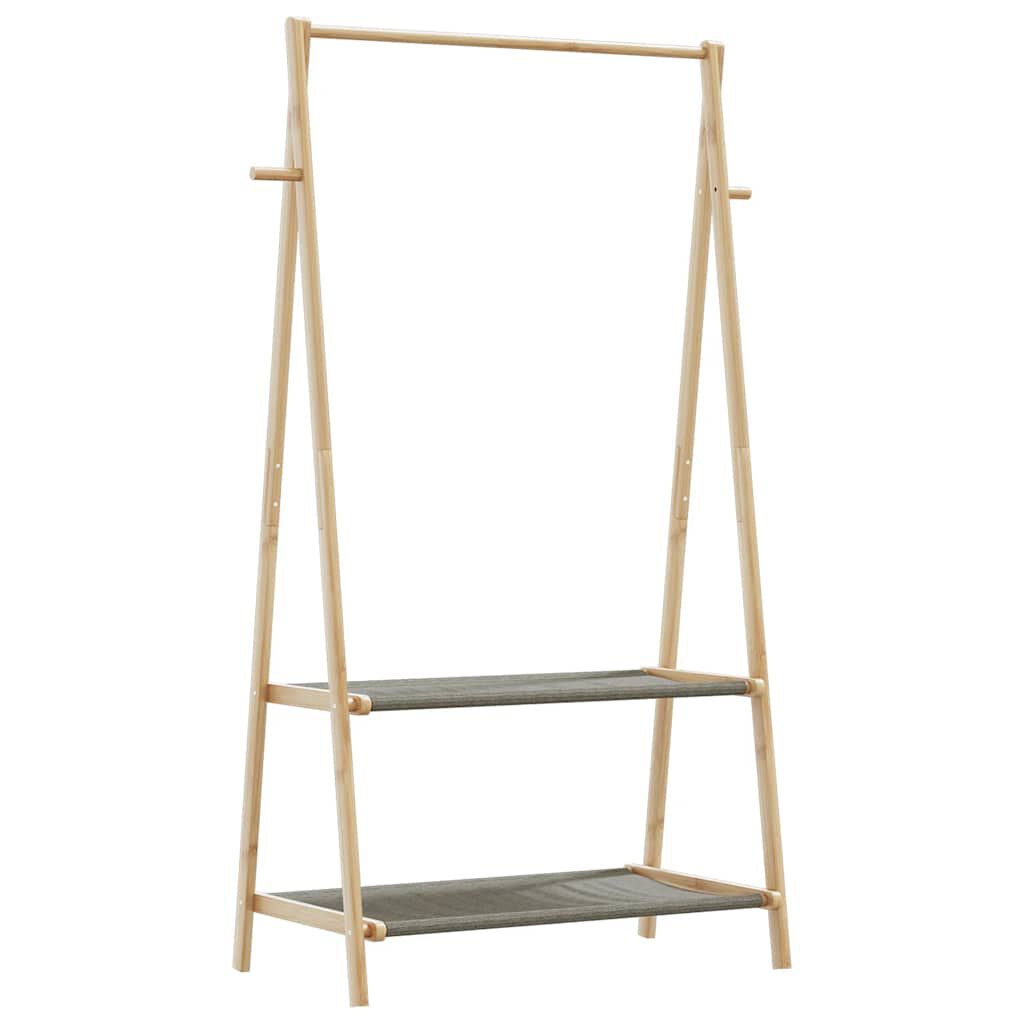 vidaXL Κρεμάστρα Ρούχων με Ράφια 96x45,5x150,5 εκ. Μπαμπού