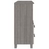 vidaXL Ντουλάπι HAMAR Αν. Γκρι 85 x 35 x 80 εκ. από Μασίφ Ξύλο Πεύκου