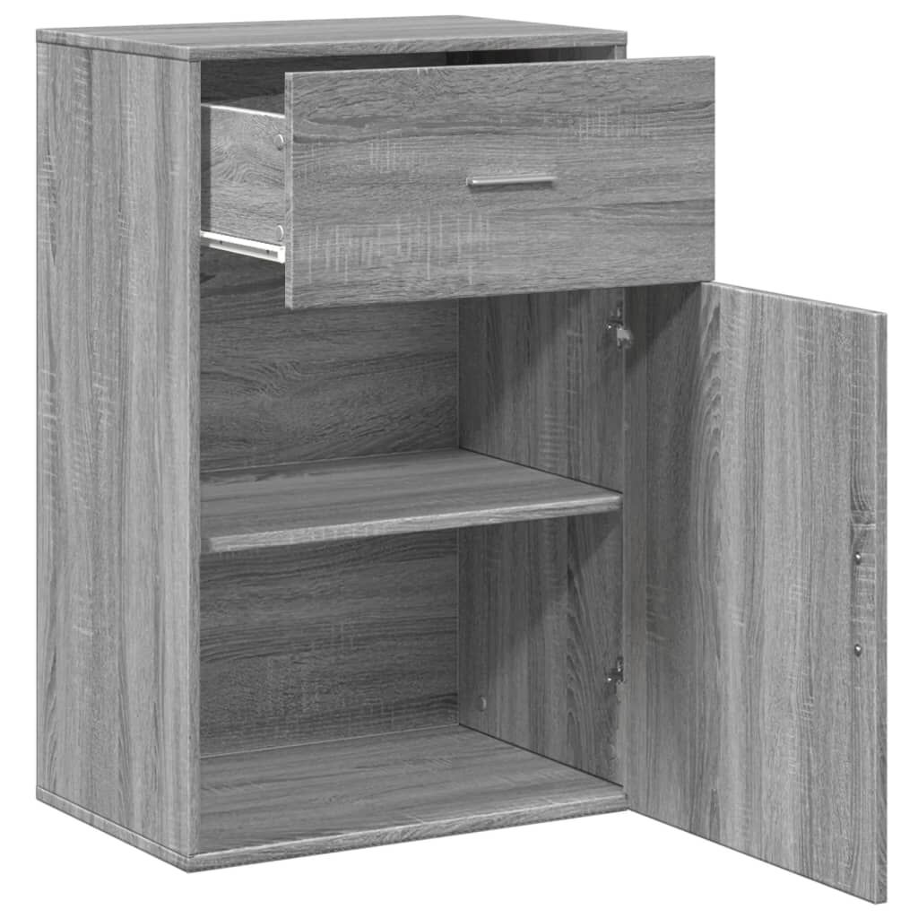vidaXL Ραφιέρα με Ντουλάπια Γκρι Sonoma 56,5x39x90 εκ. Επεξ. Ξύλο