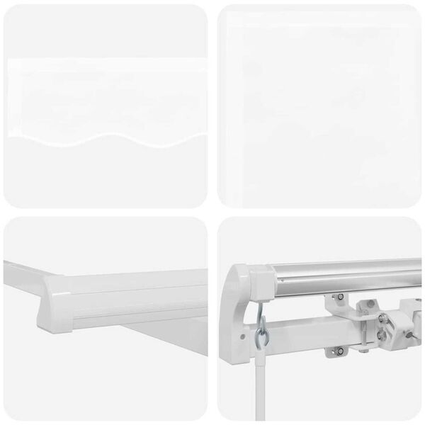 vidaXL Σκηνίτσα Αναδιπλούμενη Λευκό 400 x 350 εκ Ύφασμα, Μέταλλο