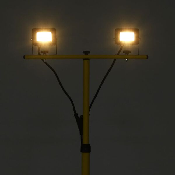 vidaXL Προβολέας LED με Τρίποδο Θερμό Λευκό 2 x 10 W