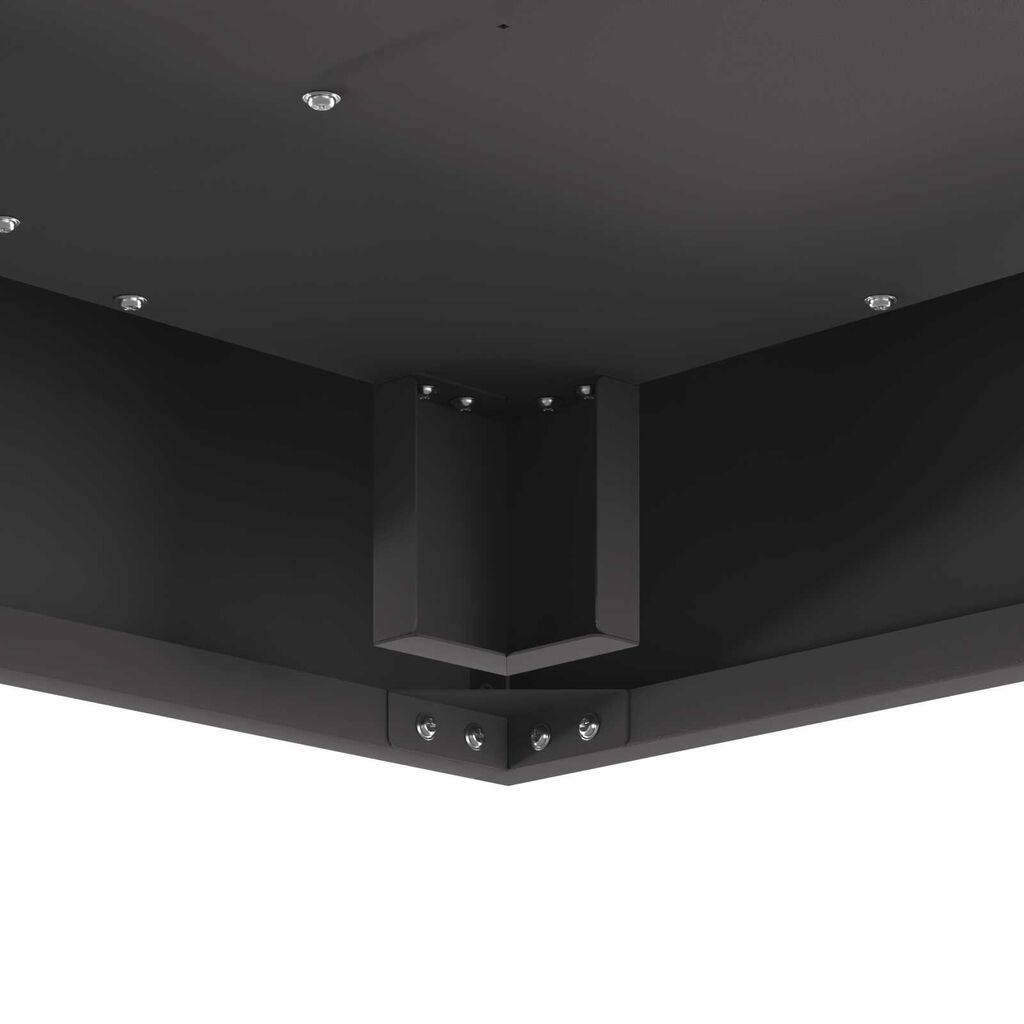 vidaXL Τζάκι Γωνιακό Μαύρο 60x60x30 εκ. Ατσάλι