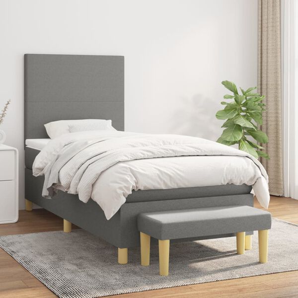 vidaXL &Kappa;&rho;&epsilon;&beta;ά&tau;&iota; Boxspring &mu;&epsilon; &Sigma;&tau;&rho;ώ&mu;&alpha; &Sigma;&kappa;&omicron;ύ&rho;&omicron; &Gamma;&kappa;&rho;&iota; 90x200 &epsilon;&kappa;. &Upsilon;&phi;&alpha;&sigma;&mu;ά&tau;&iota;&nu;&omicron;