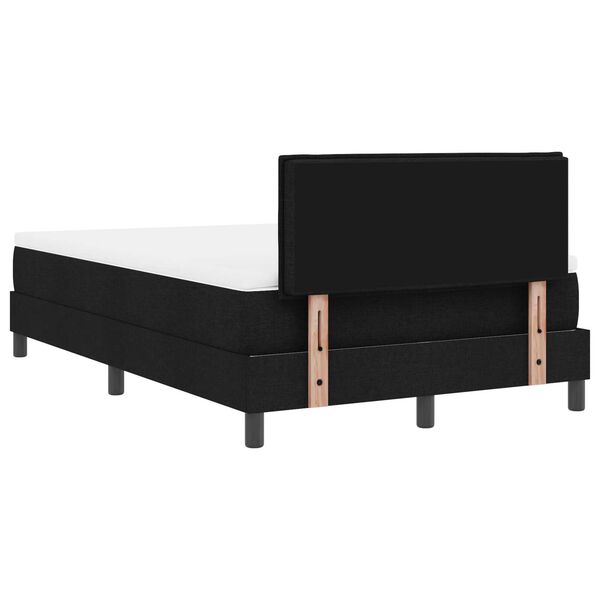 vidaXL Κρεβάτι με ελατήρια με στρώμα Μαύρο 120 x 200 cm ύφασμα