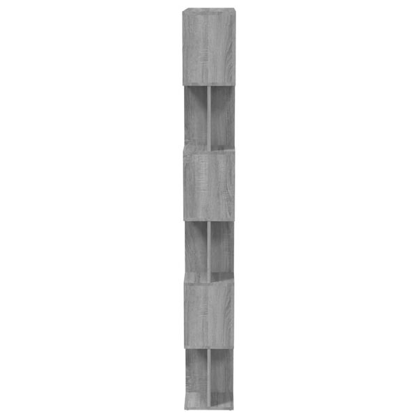 vidaXL Βιβλιοθήκη/Διαχωρ. Χώρου Γκρι Sonoma 80x24x192 εκ Επεξεργ. Ξύλο