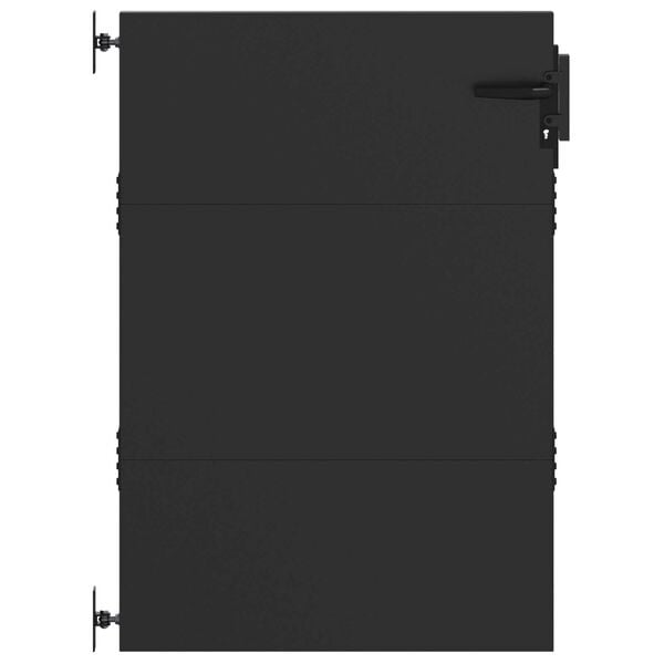 vidaXL Πύλη Κήπου Μαύρο 105 x 150 cm Ατσάλι με Επικάλυψη Πούδρας