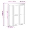 vidaXL Ντουλάπι BODO Λευκό/Καφέ 115,5x43x200,5 εκ. Μασίφ Ξύλο Πεύκου