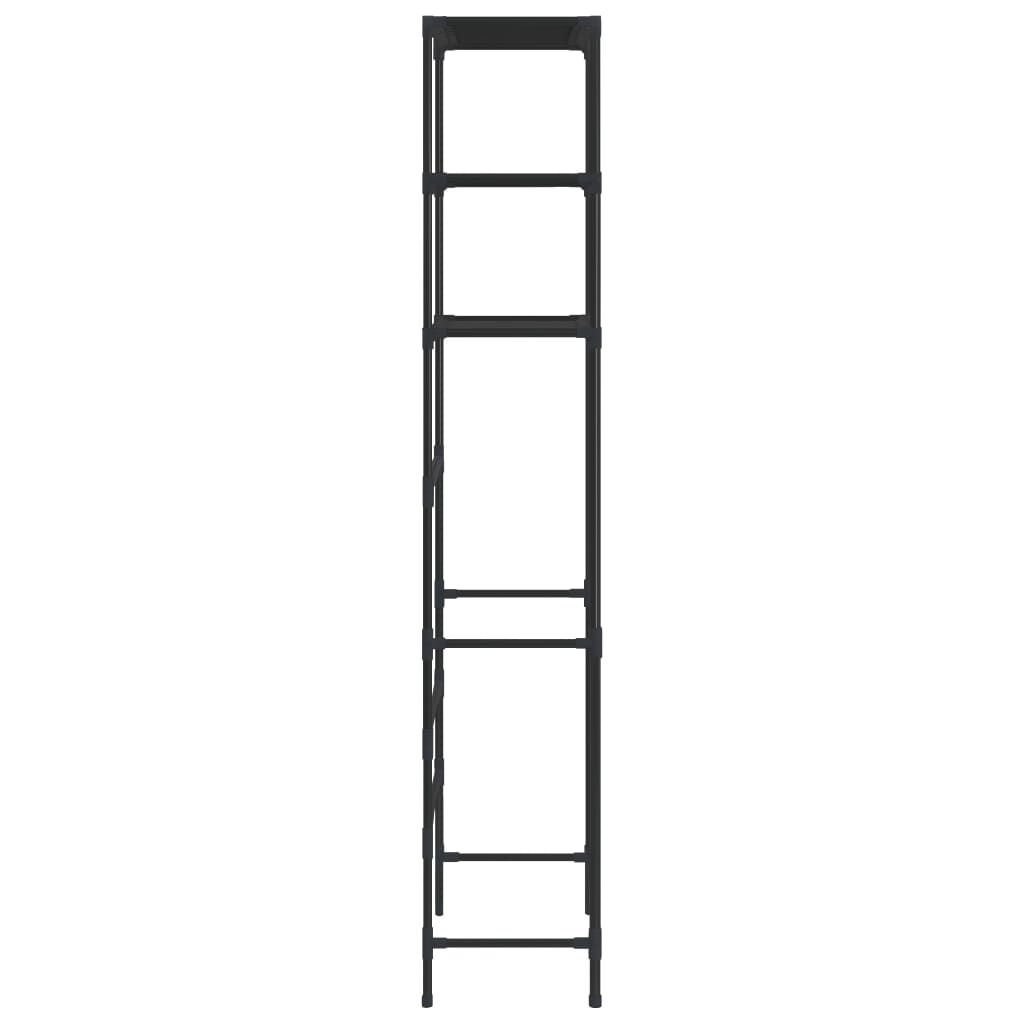 vidaXL Ραφιέρα 3 Επιπέδων για Τουαλέτα Μαύρη 53 x 28 x 169 εκ.