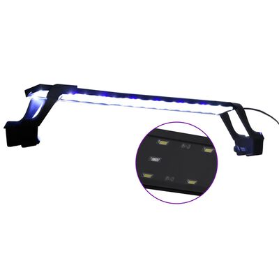 vidaXL Φωτιστικό Ενυδρείου LED με Σφιγκτήρες Μπλε/Λευκό 55-70 εκ.