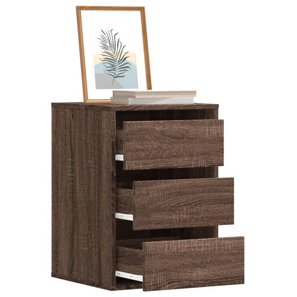 vidaXL Συρταριέρα Καφέ Δρυς 40x41x58 εκ. από Επεξεργ. Ξύλο