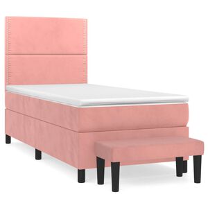 vidaXL &Kappa;&rho;&epsilon;&beta;ά&tau;&iota; Boxspring &mu;&epsilon; &Sigma;&tau;&rho;ώ&mu;&alpha; &Rho;&omicron;&zeta; 100x200 &epsilon;&kappa;. &Beta;&epsilon;&lambda;&omicron;ύ&delta;&iota;&nu;&omicron;