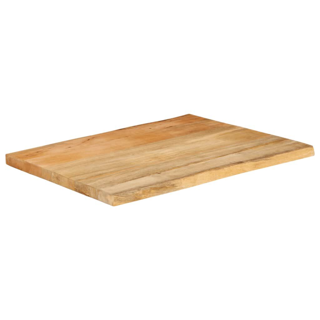 vidaXL Επιφάνεια Τραπεζιού 80x60x2,5 εκ. Live Edge Μασίφ Ξύλο Μάνγκο