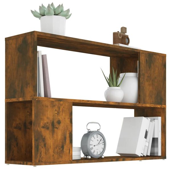 vidaXL Βιβλιοθήκη Καπνιστή Δρυς 100x24x63 εκ. από Επεξεργασμένο Ξύλο