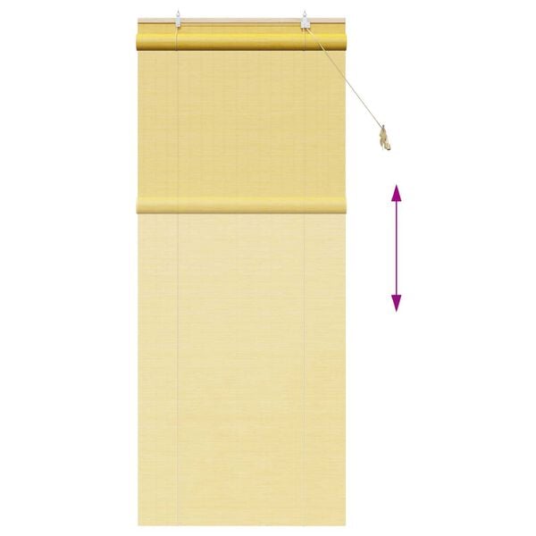 vidaXL Ρολά και Σκίες Παραθύρων Κίτρινο 90 x 220 cm Μπαμπού