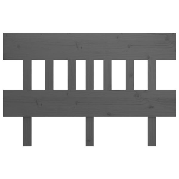 vidaXL Κεφαλάρι Κρεβατιού Γκρι 153,5x3x81 εκ. από Μασίφ Ξύλο Πεύκου