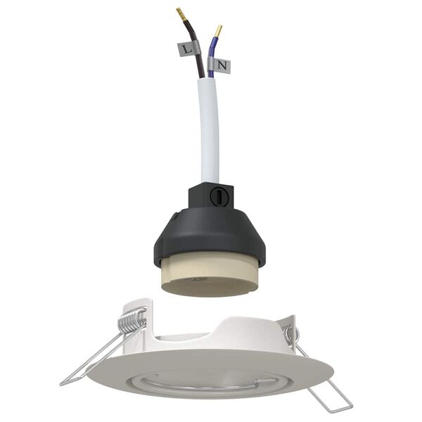 vidaXL Spotlights με προβολείς 6 pcs Λευκό 9 x 9 εκ. Μέταλλο