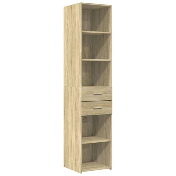 vidaXL Ντουλάπι Αποθήκευσης Στενό Δρυς 40x42,5x225 εκ. Επεξεργ. Ξύλο
