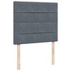 vidaXL Κρεβάτι Boxspring με Στρώμα Σκούρο Γκρι 120x190 εκ. Βελούδινο