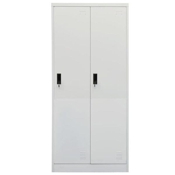 vidaXL Ντουλάπα Ανοιχτό Γκρι 80 x 50 x 180 εκ. από Χάλυβα
