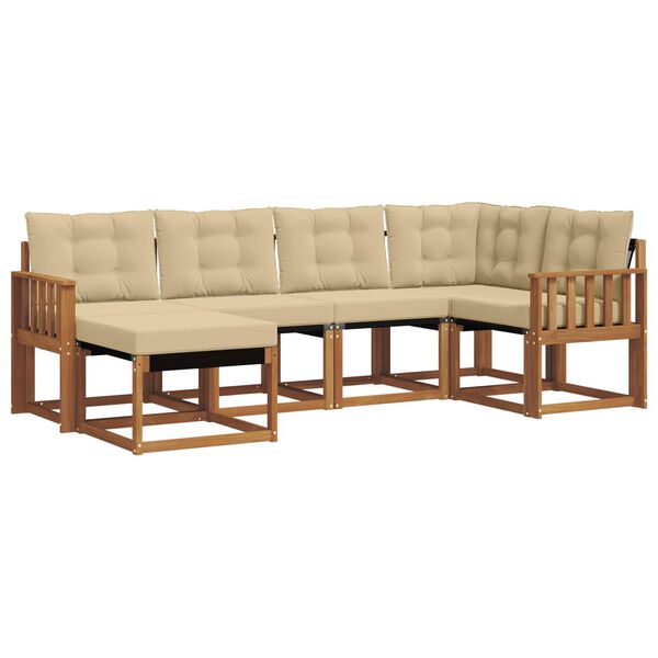 vidaXL &Sigma;&epsilon;&iota;&rho;ά &Kappa;&alpha;&nu;&alpha;&pi;έ &Epsilon;&xi;&omega;&tau;&epsilon;&rho;&iota;&kappa;&omicron;ύ &mu;&epsilon; &mu;&alpha;&xi;&iota;&lambda;ά&rho;&iota; 6 pcs &Phi;&upsilon;&sigma;&iota;&kappa;ό &kappa;&alpha;&iota; &Mu;&pi;&epsilon;&zeta;