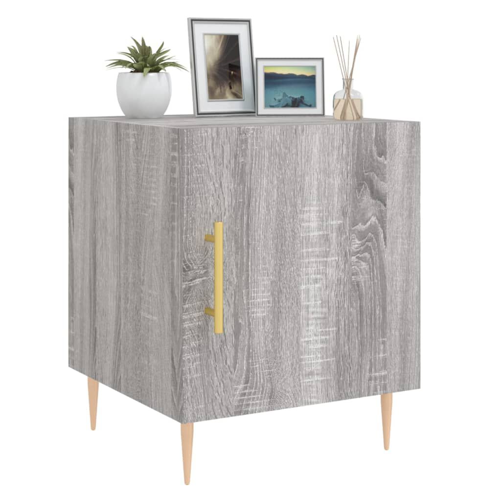 vidaXL Κομοδίνα 2 τεμ. Γκρι Sonoma 40 x 40 x 50 εκ. από Επεξεργ. Ξύλο