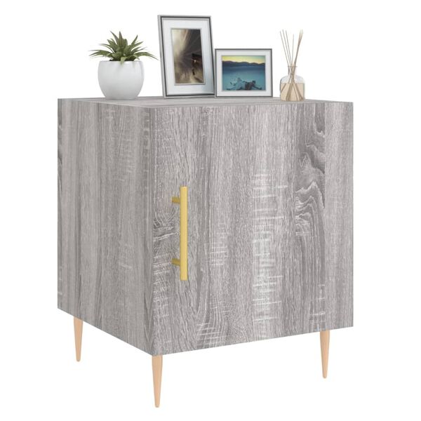 vidaXL Κομοδίνα 2 τεμ. Γκρι Sonoma 40 x 40 x 50 εκ. από Επεξεργ. Ξύλο