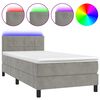 vidaXL &Kappa;&rho;&epsilon;&beta;ά&tau;&iota; Boxspring &mu;&epsilon; &Sigma;&tau;&rho;ώ&mu;&alpha; & LED &Alpha;&nu;.&Gamma;&kappa;&rho;&iota; 90x200 &epsilon;&kappa;. &Beta;&epsilon;&lambda;&omicron;ύ&delta;&iota;&nu;&omicron;