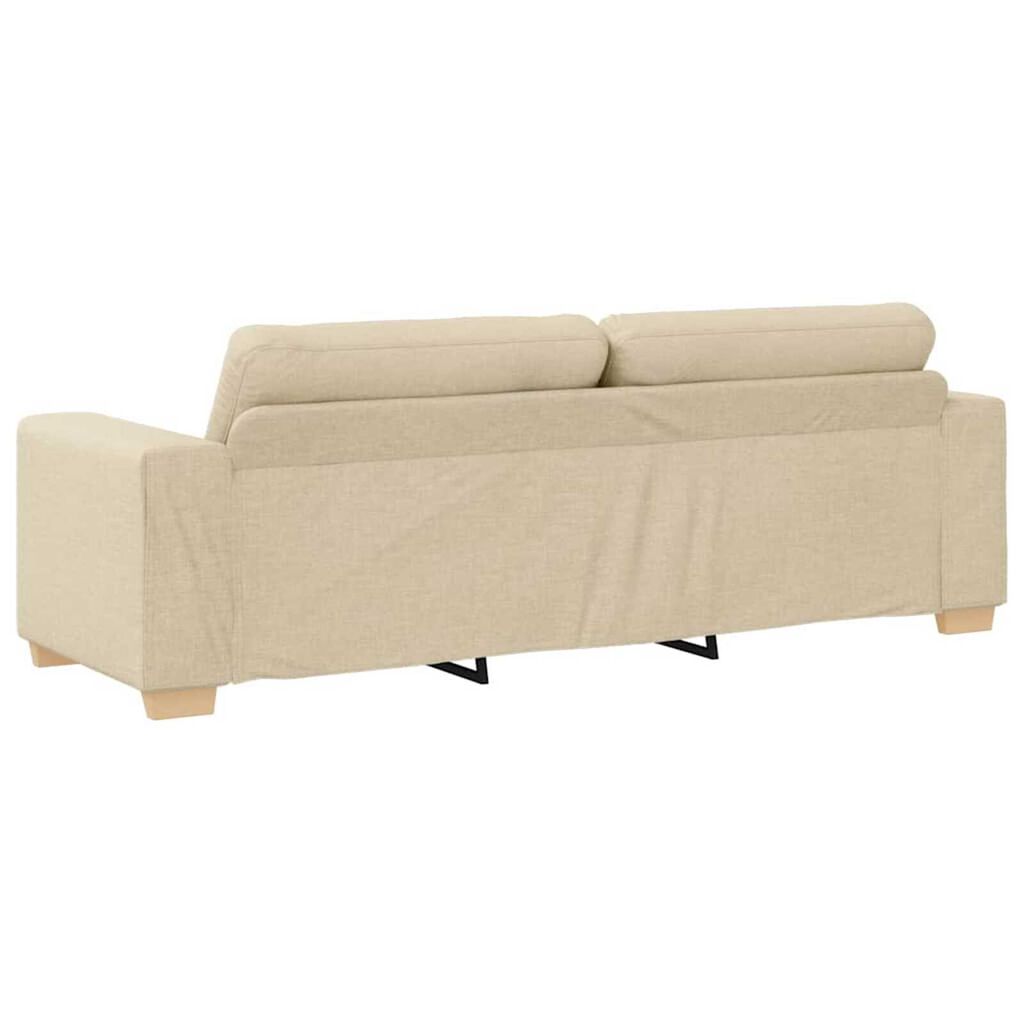 vidaXL Σετ Καναπέ με μαξιλάρι 2 pcs Κρεμ 221 x 78 x 80 εκ Ύφασμα