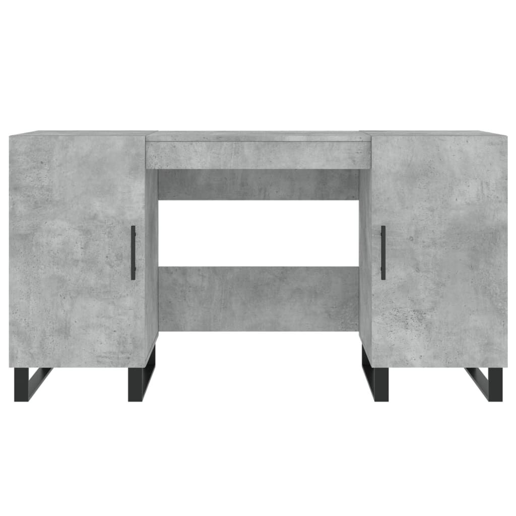 vidaXL Γραφείο Γκρι Σκυροδέματος 140 x 50 x 75 εκ. από Επεξεργ. Ξύλο
