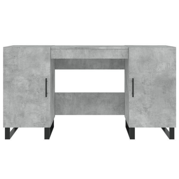 vidaXL Γραφείο Γκρι Σκυροδέματος 140 x 50 x 75 εκ. από Επεξεργ. Ξύλο